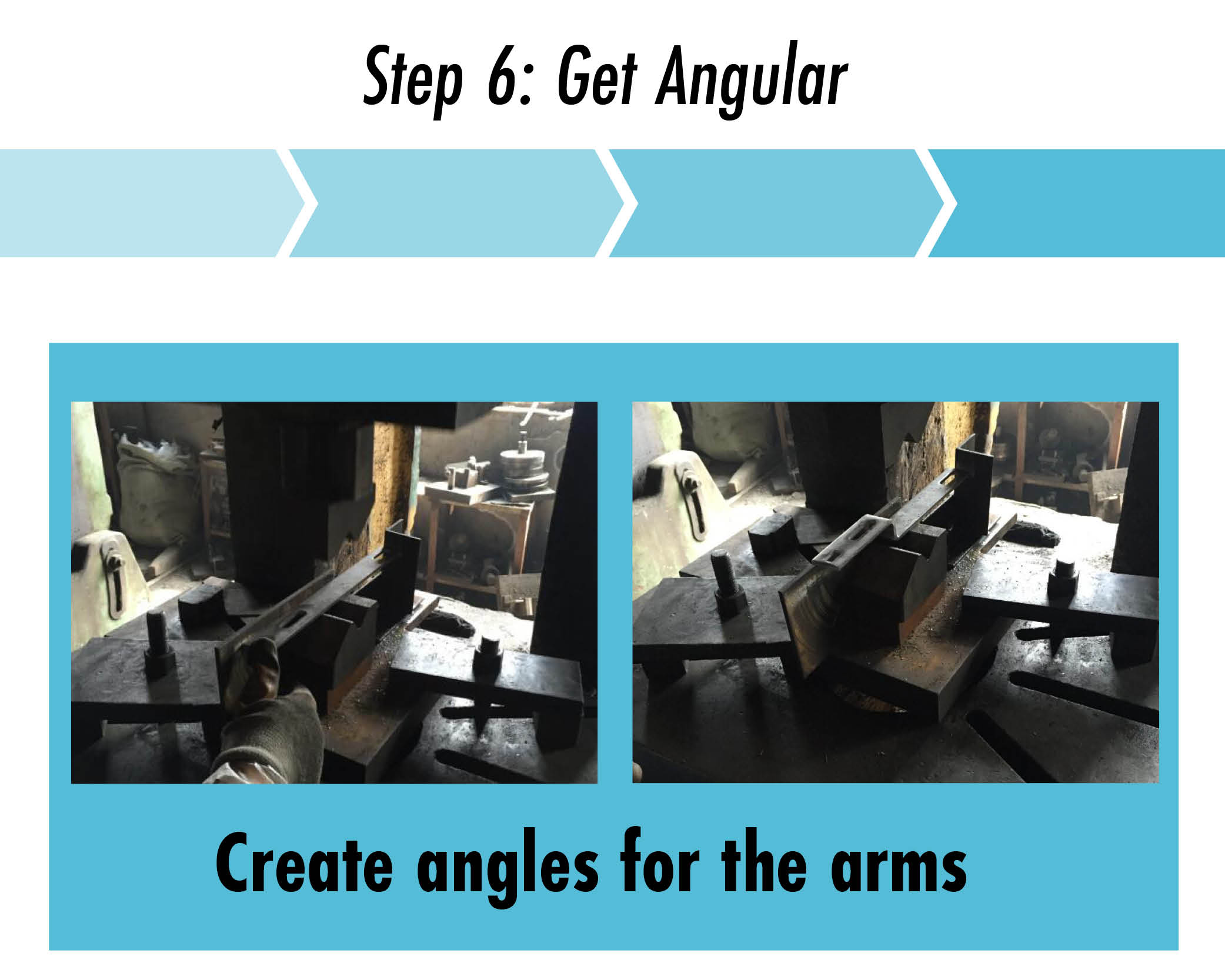 step 6 create angles in the steel plates quickbolt